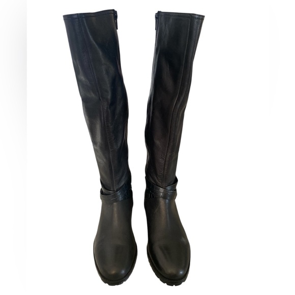 Antonio Melani black leather boots size 7MW - Picture 2 of 9